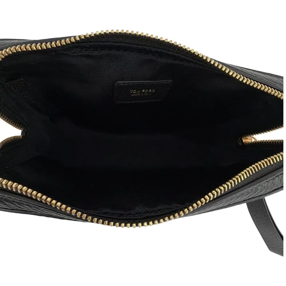 TOM FORD Medium Leather Cosmetics Case in Black